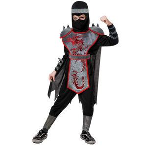 Spirit Halloween Kids Dragon Ninja Costume Size S (6-8)